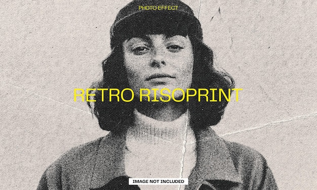 PSD retro risoprint foto-effect