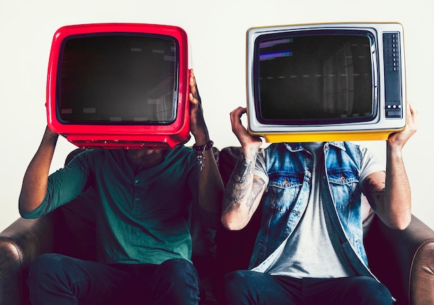 PSD retro tv scherm mockups psd