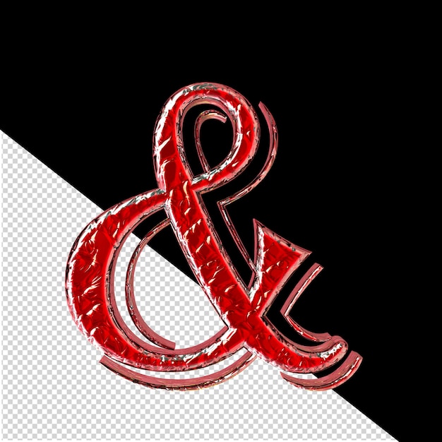 PSD röd symbol i en silverram