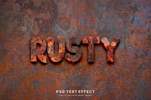 PSD rostig text effekt