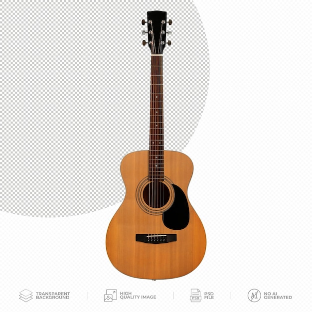 PSD şeffaf arka plan psd’li classic fullsized akustik gitar