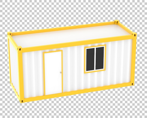 PSD şeffaf arka plan üzerinde konteyner 3d render illüstrasyonu