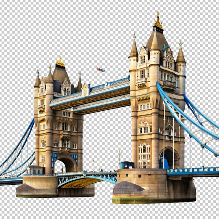 PSD şeffaf arka planda london bridge