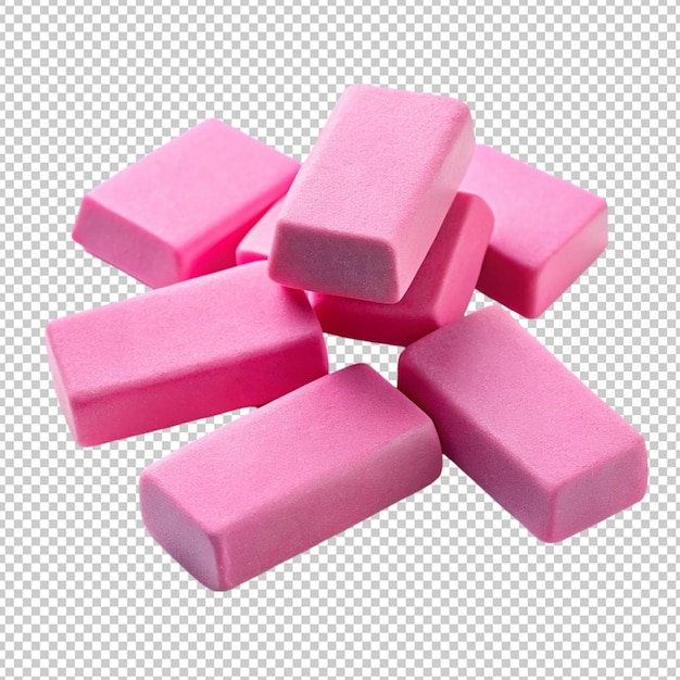 PSD şeffaf arka planda pembe silgiler
