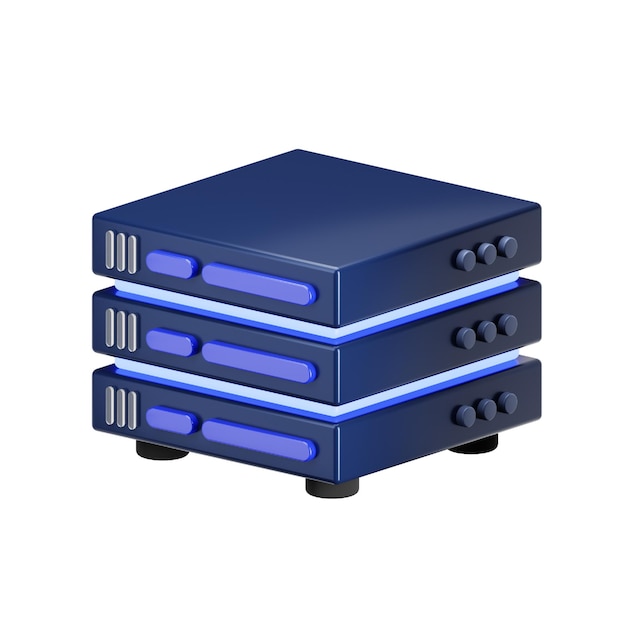 PSD server 3d icon devicely