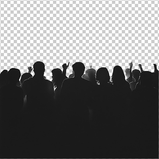 PSD 사람들의 군중의 실루엣