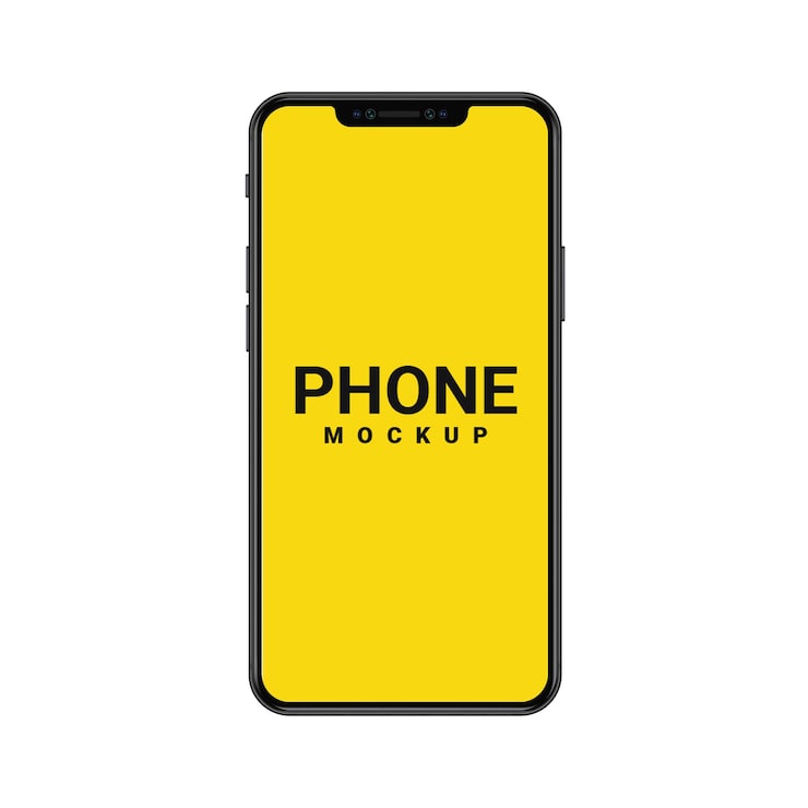 PSD smarttelefon mockup mall