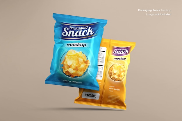 PSD snackzakje plastic zakmodel psd