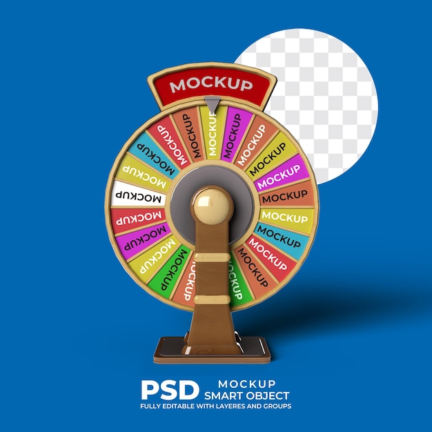 PSD snurrhjul rulett mockup