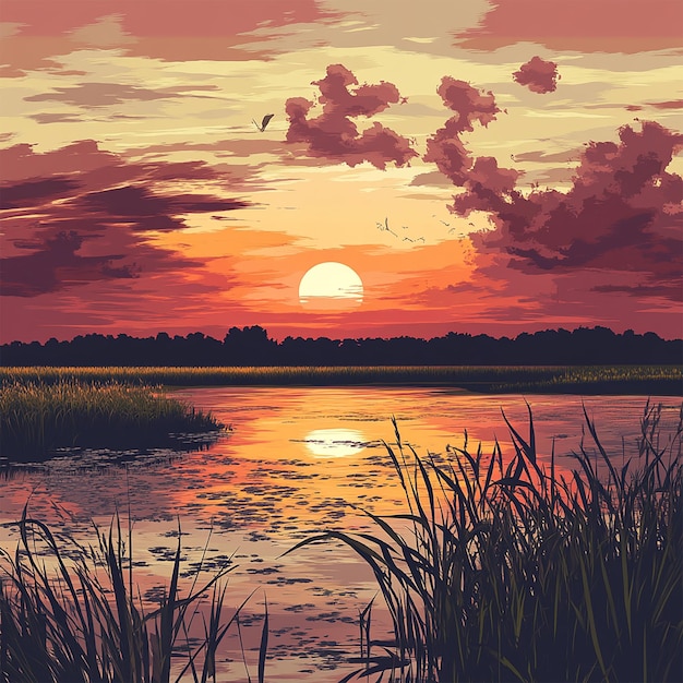 PSD solnedgang hd-kvalitet