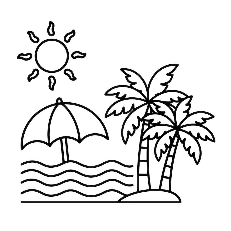 PSD solrik strandscene