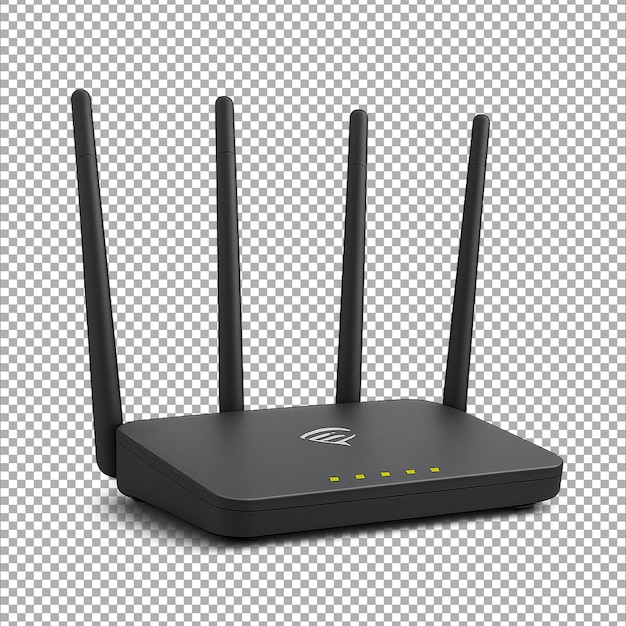 PSD sort trådløs router med fire antenner