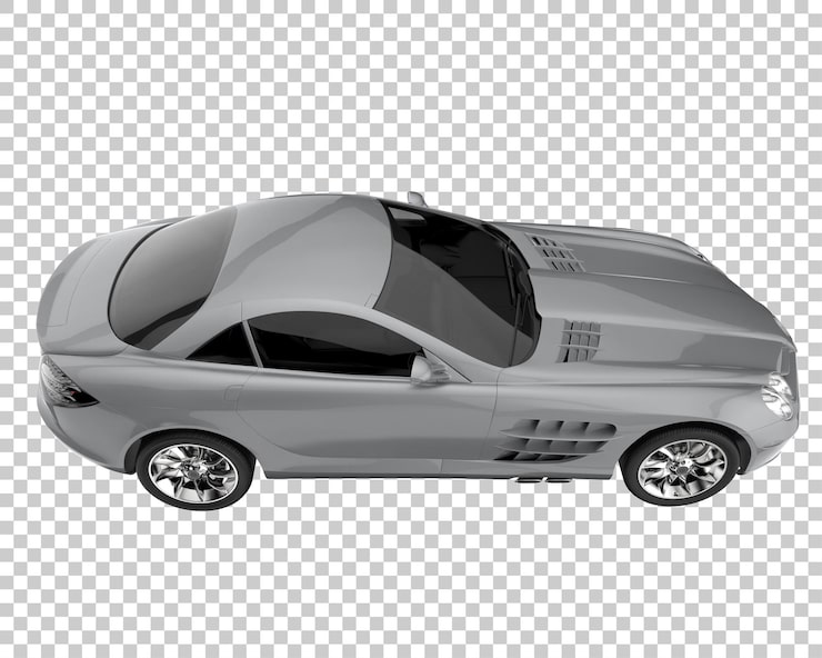 PSD sportbil på transparent bakgrund. 3d-rendera – illustration