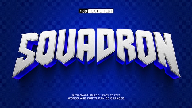 PSD squadron 3d-teksteffect