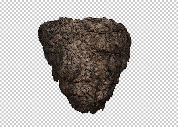 PSD steen uitsnijding 3d-rendering