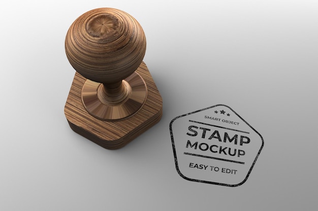 PSD stempel mockup 3d render mal