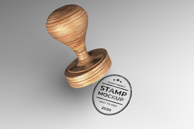 PSD stempel mockup 3d render mal