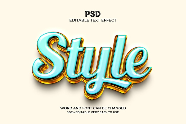 PSD stil 3d tekst effekt photoshop
