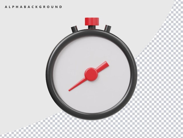 PSD stopursikon 3d-gengivelsesillustration