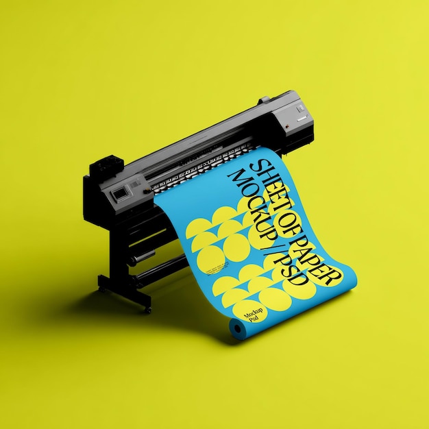 PSD storformatprinter mockup