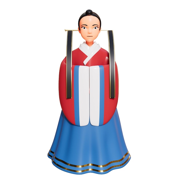 PSD sydkoreansk 3d-rendering