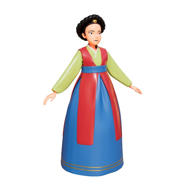 PSD sydkoreansk 3d-rendering