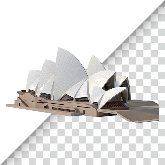 PSD sydney opera house iconische 3d render