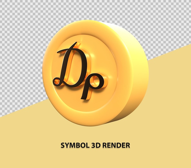 PSD symbol 3d-rendering