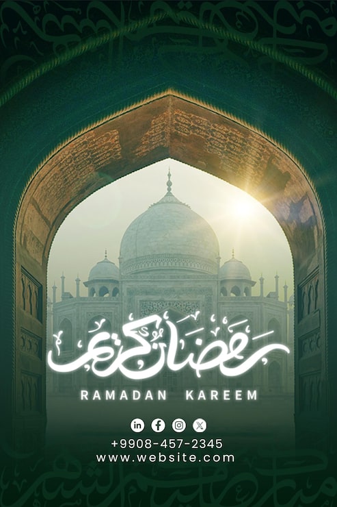 PSD szablon plakatów ramadan kareem