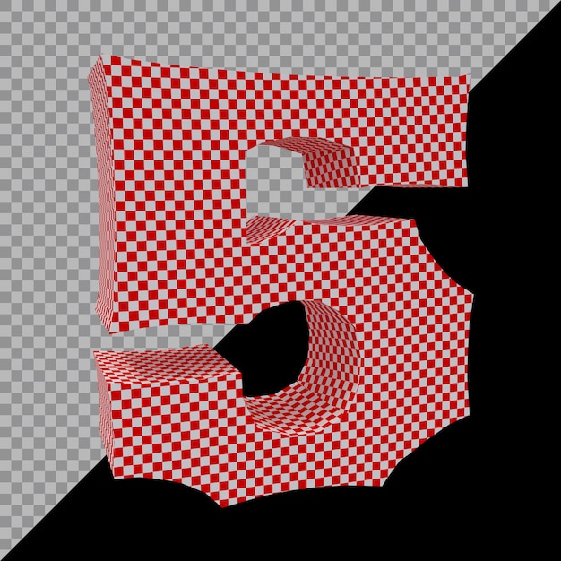 PSD tallet 5 i 3d gengivelse