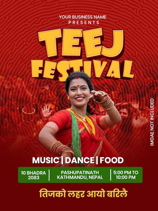 PSD teej plakat nepalesisk