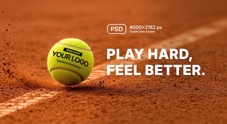 PSD tenis sunumu kapağı
