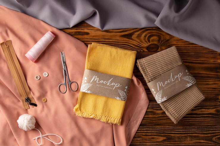 PSD textil för kläder, designmockup