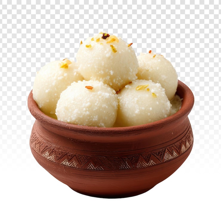 PSD toprak kapta lezzetli hint rasgulla tatlısı