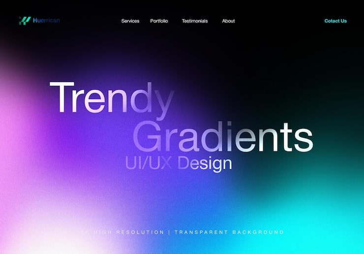 PSD trendy gradient psd przezroczyste dla ui ux design