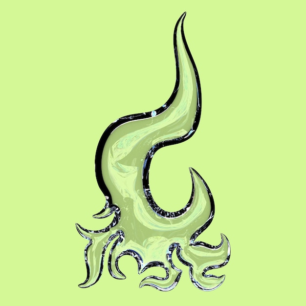 PSD tribal 3d-rendering illustration y2k