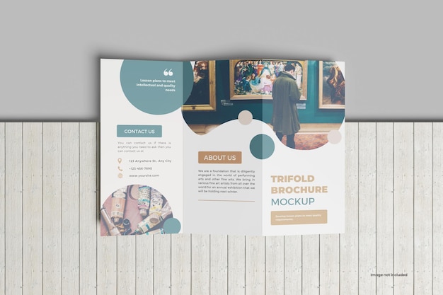 PSD trippel brosjyre-mockup