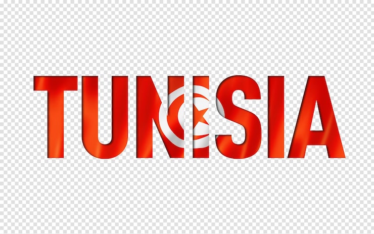 PSD tunisisk flagg tekstfont