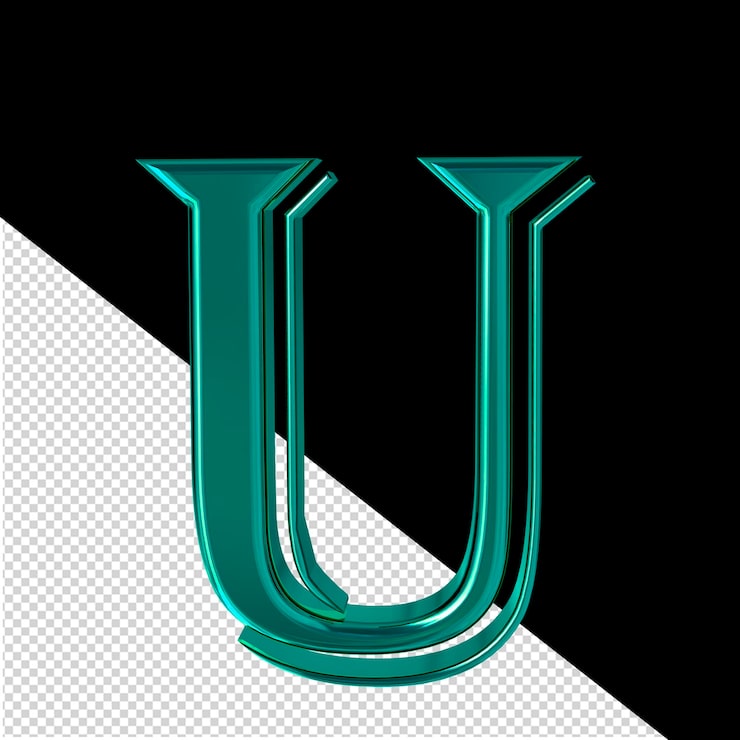 PSD turkis symbol bokstaven u