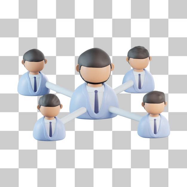 PSD 사용자 네트워크 3d 아이콘