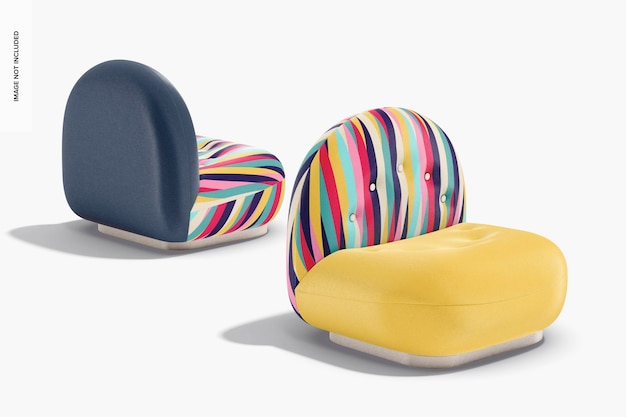PSD utfällbara soffor mockup