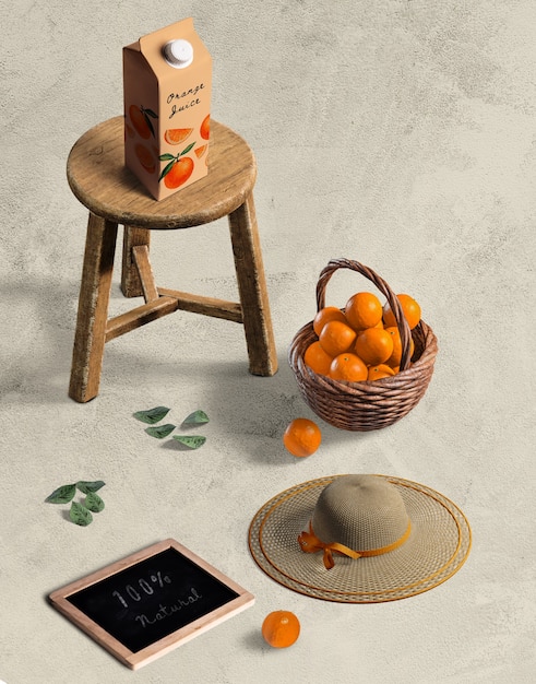 PSD vakker våroppsett-mockup