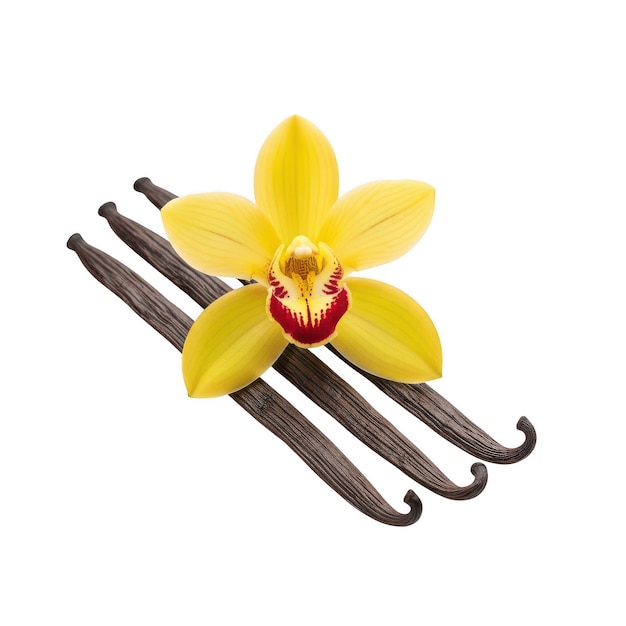 PSD vaniljeorkidéblomst og -belger