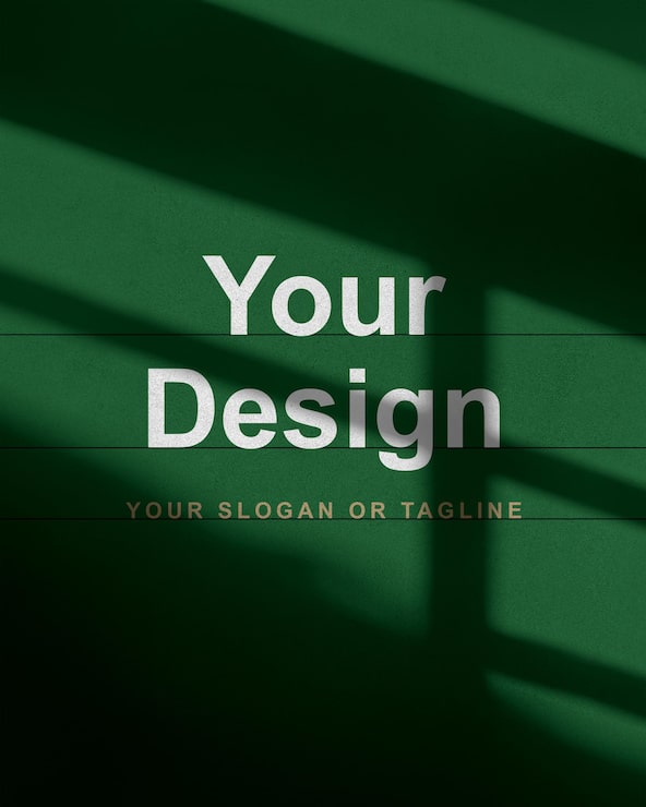 PSD vertikal design med överlagringsskugga mockup