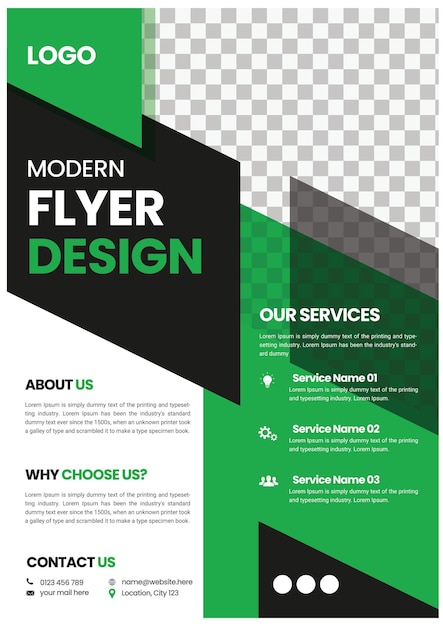 PSD vertikale business flyer-maler