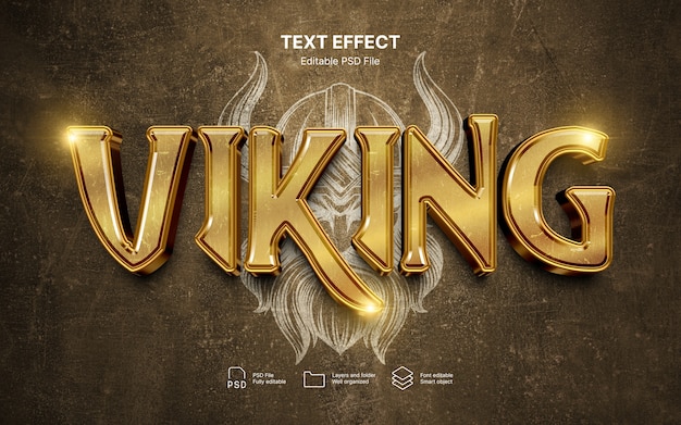 PSD viking text effect