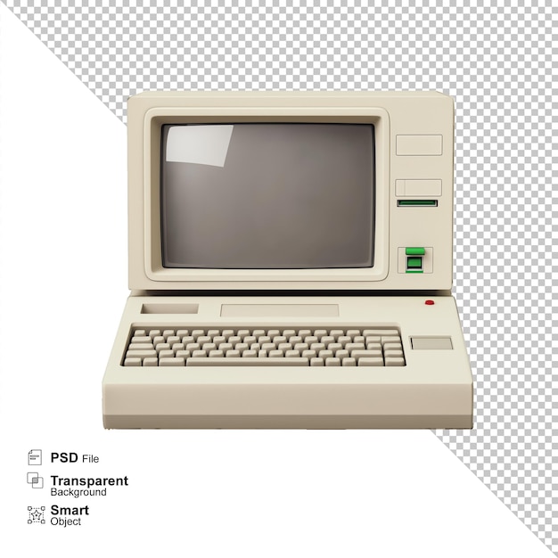 PSD vintage oude beige computer