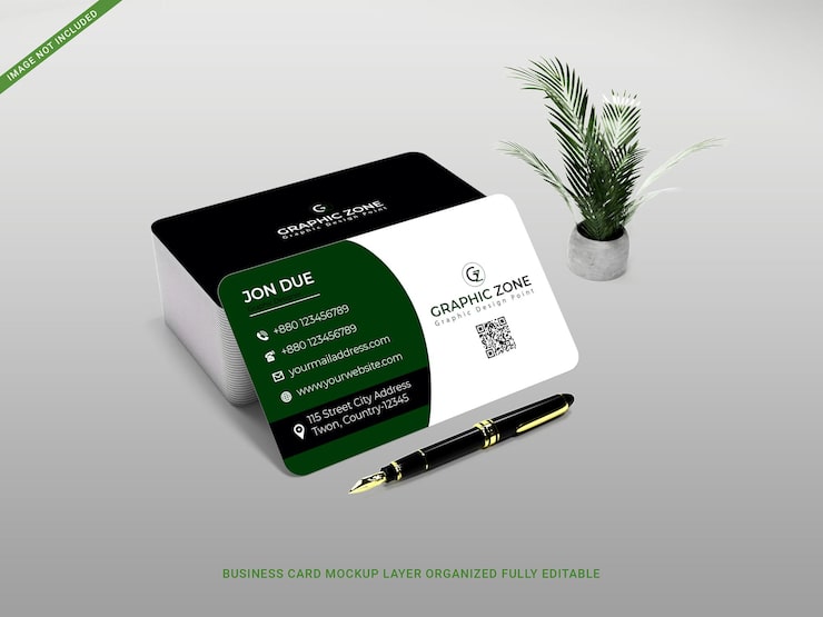 PSD visitkort mockup design premium psd