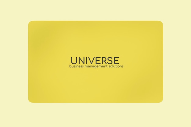 PSD visitkort mockup gul 3d design psd
