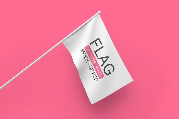 PSD wapperende vlag mockup